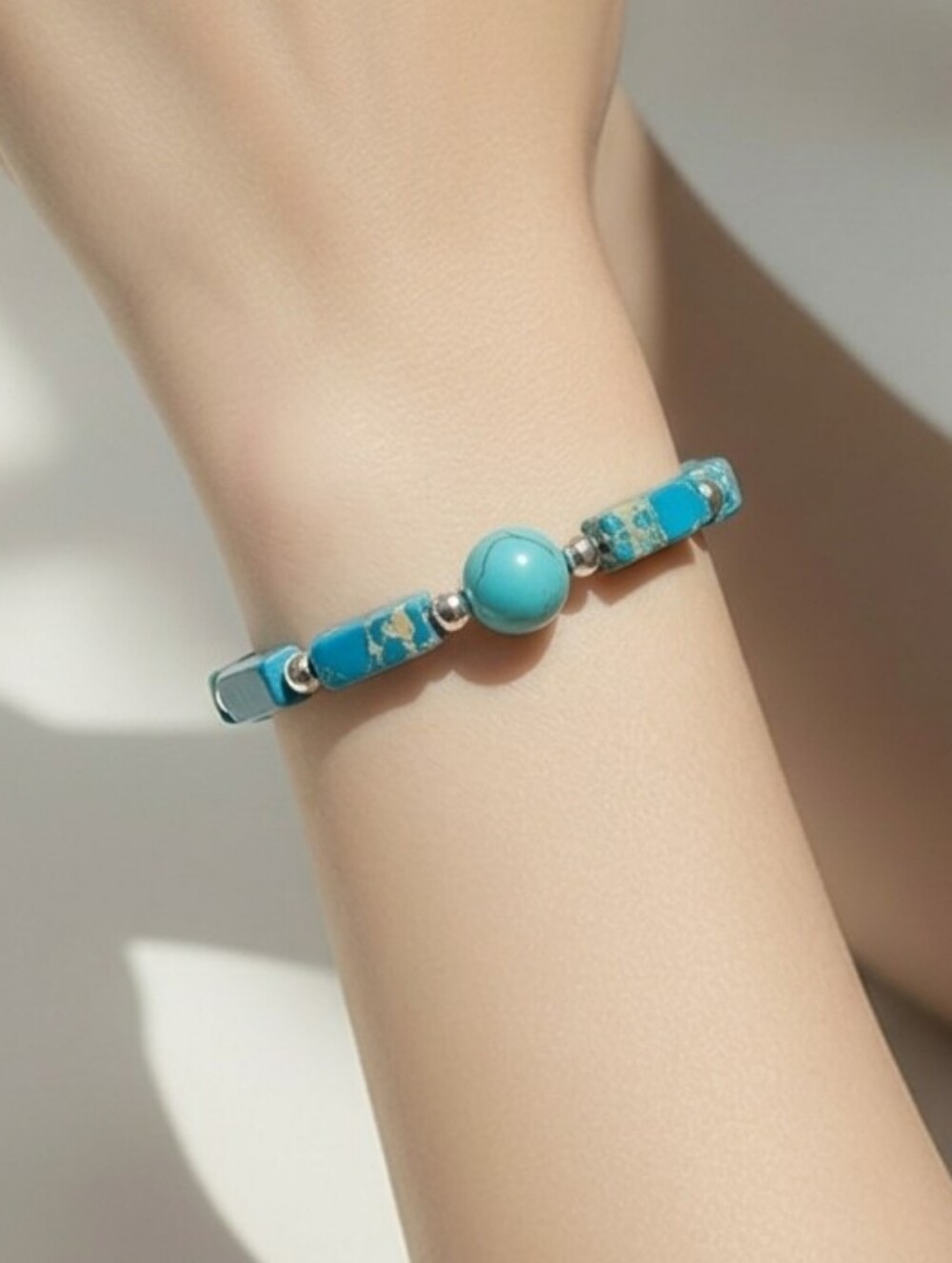 Boho Turquoise Beaded Bracelet Bohemian Western Tribal Aztec Fashion Jewelry NWT